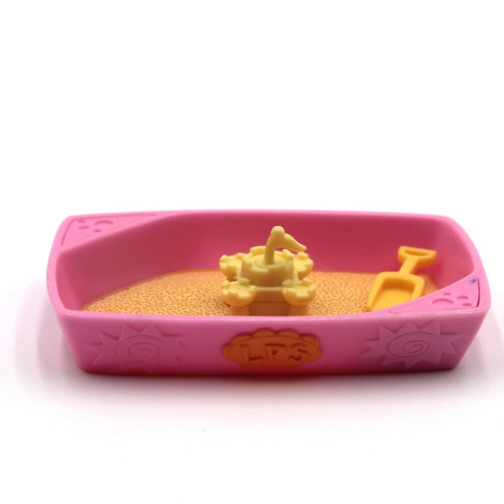 Littlest Pet Shop LPS Replacement Sandbox With Sand Shovel 2006 Hasbro